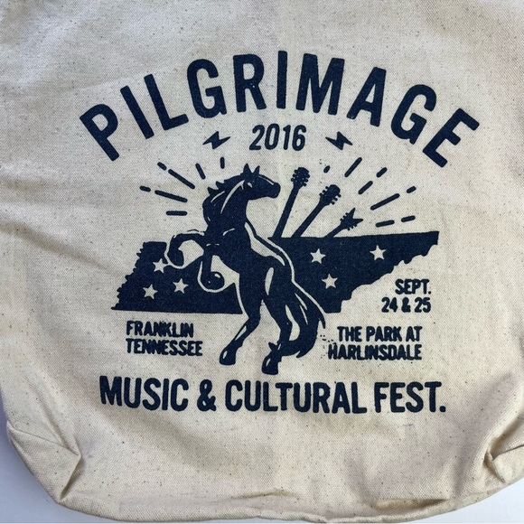 Pilgrimage Music Festival Canvas Tote Bag, 2016 authentic promo tote - Picture 3 of 8